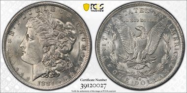 1884-O $1 MS62