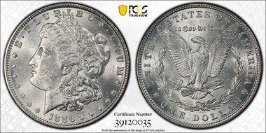 1886 $1 MS62