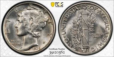 1936-S 10C MS64FB