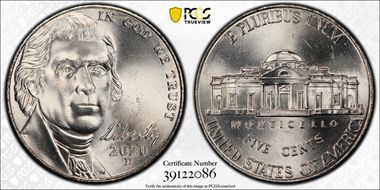 2020-D 5C Early Find MS64FS