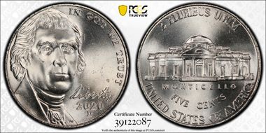 2020-D 5C Early Find MS64FS