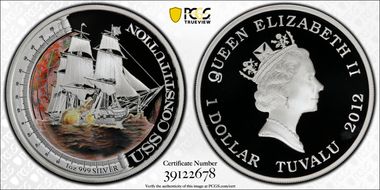 2012 $1 USS Constitution PR69DCAM