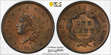 1834 1C N-3 AU58BN