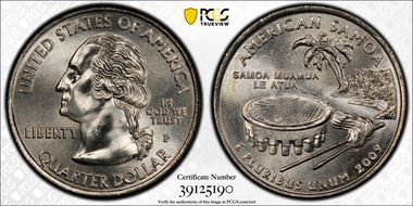 2009-P 25C American Samoa MS66