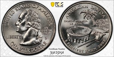2009-D 25C American Samoa MS64