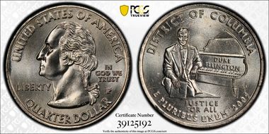 2009-D 25C District of Columbia MS66