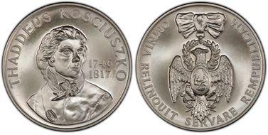 (1967) SC50C Thaddeus Kosciuszko Ag Heraldic Art Medal MS69