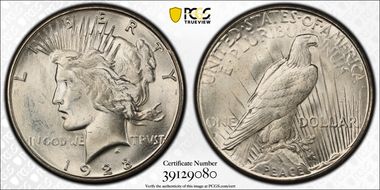 1928-S $1 VAM 3 Doubled Motto MS64