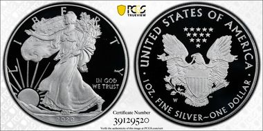 2020-W  $1 Silver Eagle PR69DCAM