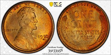 1910-S 1C MS66+ RD