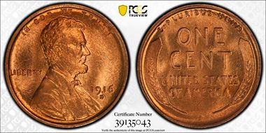 1916-D 1C MS66RD