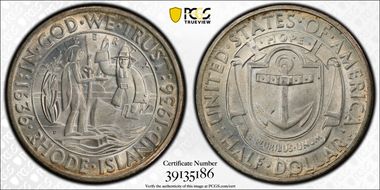 1936-D 50C Rhode Island MS66