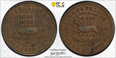 1837 Token HT-34 Copper Illustrious Predecessor AU53BN