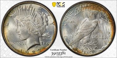 1923 $1 VAM 3 Doubled Reverse MS65+