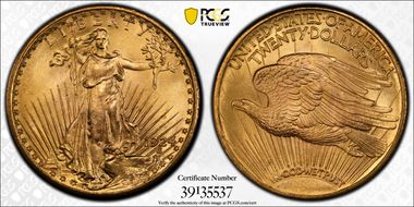 1924 $20 MS66+