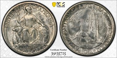 1935-S 50C San Diego MS66