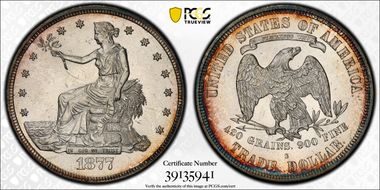 1877-S T$1 MS62