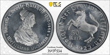 1923 50 Mk Jaeger-N16 Notgeld MS66