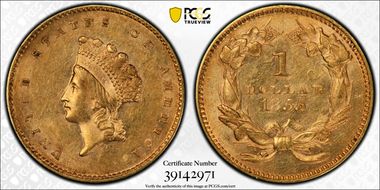 1855 G$1 MS61