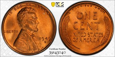 1949-S 1C MS67+ RD