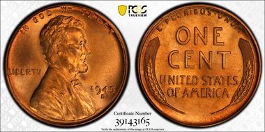 1945-D 1C MS67+ RD
