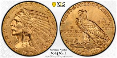 1909-D $5 MS64