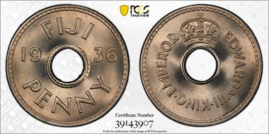 1936 1D Edward VIII MS67