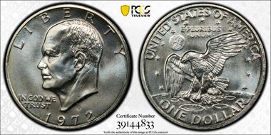 1972-S $1 Silver MS67