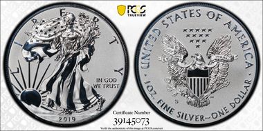 2019-S $1 Silver Eagle Enhanced Rev PR PR70