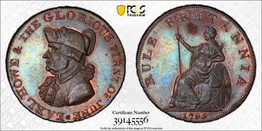 1795 Tk 1/2D DH-21 Hampshire, Emsworth MS63BN