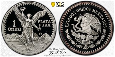 1990-Mo Onza Libertad Ag PR69DCAM