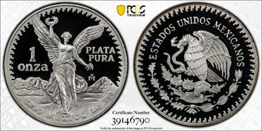 1990-Mo Onza Libertad Ag PR69DCAM