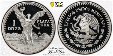 1990-Mo Onza Libertad Ag PR68DCAM