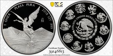 2018-Mo Onza Libertad Ag PR69DCAM