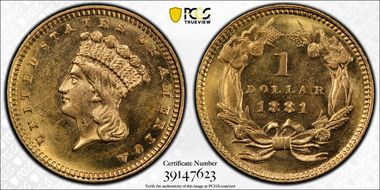 1881 G$1 MS62