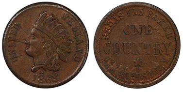 1863 CWT F-630M-6ao, Broas Pie Baker AU58BN