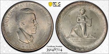 1936-S 50C Cincinnati MS66+