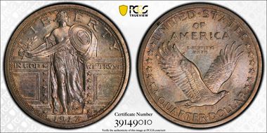 1917 25C Type 1 MS65FH