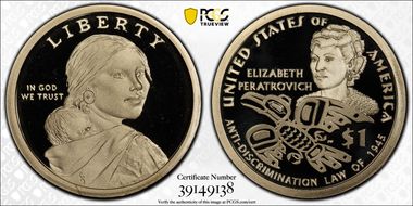 2020-S $1 Native American First Day of Issue PR70DCAM