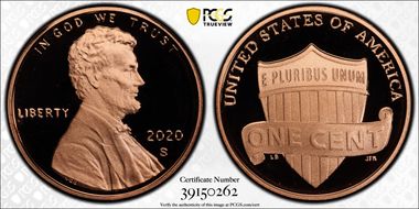 2020-S 1C Shield  First Strike PR70DCAM