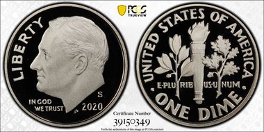 2020-S 10C First Strike PR70DCAM