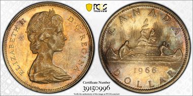 1966 S$1 Large Beads MS62