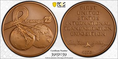 1972-P Medal D1972-3b Bronze Transpo '72 Large SP67