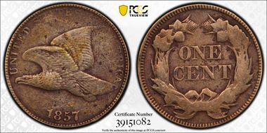 1857 1C Flying Eagle N1