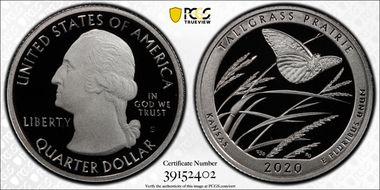 2020-S 25C Tallgrass Prairie NP - Silver First Strike PR70DCAM