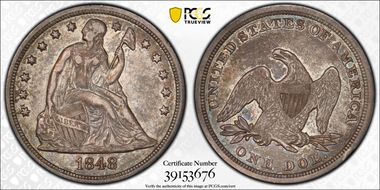 1848 $1 XF40