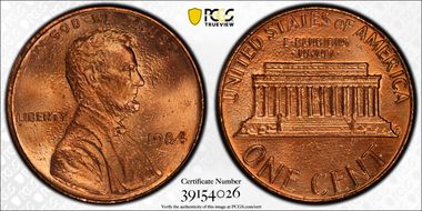 1984 1C Doubled Die Obverse MS66RD