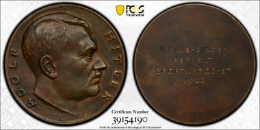 No Date Medal Adolf Hitler AE SP64