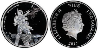 2017 $2 Star Wars - Boba Fett PR70DCAM