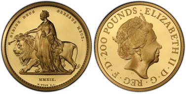 2019 £200 Una and the Lion 2oz Au PR70DCAM